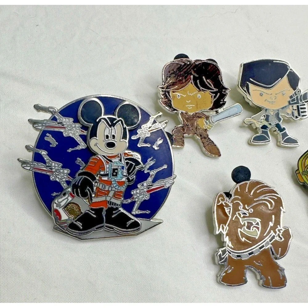 Disney Trading Pins Mickey Star Wars x wing pilot Cuties Set of 5
